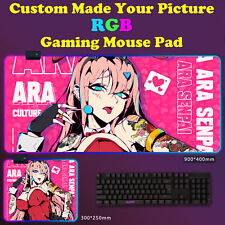 Custom Made Picture RGB LED Gaming Mouse Pad Extra Large Anime Gaming Desk Mat picture