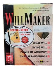 New Nib Vintage Will Maker 7 Free Cd Inside Nolo's Living Trust Maker picture
