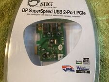 SIIG DP Superspeed USB3.0 2-Port PCle- JU-P20412-S2  NIB picture