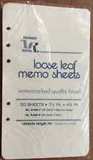 VERNON ROYAL R-608-P PLAIN LOOSE LEAF MEMO SHEETS 7-1/4