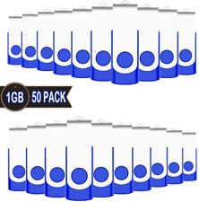 1GB USB Flash Drives 50 Pack, EASTBULL USB 2.0 Metal Bulk Flash Drives Pack Swiv picture
