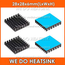 28x28x6mm Black Anodized Heatsink Radiator Cooler With Thermal Pad for CPU IC picture
