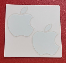 Apple Logo Sticker Decal, White - Genuine OEM - Includes 2 Stickers picture