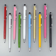 10x Assorted  Stylus Pen  Ball point pen iPhone Galaxy HTC Nokia Tablets 2 in 1 picture