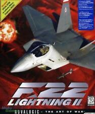 F-22 Lightning II 2 + Manual PC CD pilot military jet combat shoot missiles game picture