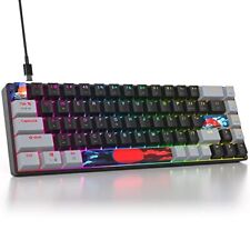 Portable 65% Percent Mechanical Gaming Keyboard, Mini Wired Ultra Compact RGB... picture