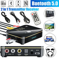 NFC Wireless Bluetooth 5.0 Audio Transmitter Receiver HiFi Music Adapter AUX US picture