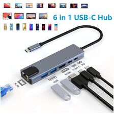 6 in 1 Multiport USB-C Hub Type C To USB 3.0 4K HDMI Adapter For Macbook Laptop picture