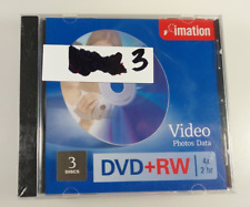 NEW 3 Pack Imation DVD+RW Rewritable Sealed Discs 120 Min / 4x (3) picture