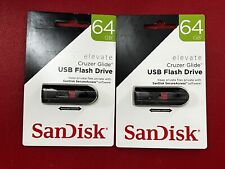 Lot Of 2 SanDisk Cruzer Glide Flash Drive 64GB USB 2.0 Sealed Package picture