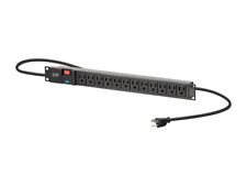 Monoprice 12 Outlet ABS Basic 1U Rackmount Power Distribution Unit - 6 Feet Cord picture