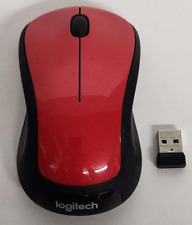Logitech M310 Wireless Red/Black Optical Mouse w/USB Receiver Dongle 810-006905 picture