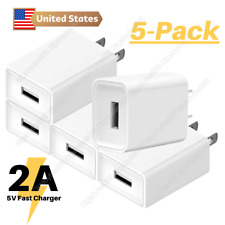 5Pack 5V 2A USB Port Wall Charger 5 Volt 2 Amp AC-DC Power Adapter Converter Lot picture