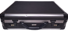 Solo Fifth Avenue Hard Briefcase Attache Dual Combination Locks Black Aluminum picture
