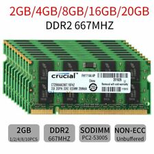 16G 8GB 4GB 2GB DDR2 667MHz PC2-5300 200Pin SODIMM Laptop Memory RAM Crucial LOT picture