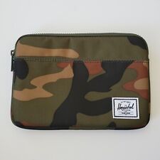 Herschel Supply Company Tablet Sleeve Green Tan Camouflage Canvas Zip Around 8