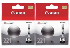 New Genuine Canon CLI-221 Black 2 PK Ink Cartridges PIXMA iP3600 MP620 MX680 picture