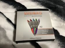 Misibao 10 pen 5 color each super smooth refillable stylus pen new black ink  picture