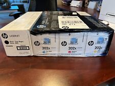 HP Laserjet 202X Genuine Toner Set Of 4: Black, Cyan, Magenta, Yellow New picture