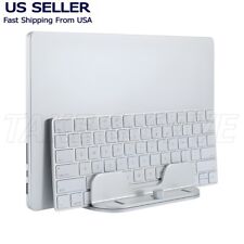 Dual-Slot Vertical Laptop Stand Holder, Aluminum Notebook Stand Laptop & Tablet picture