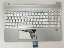 New HP 15-EF 15-DY 15S-EQ 15-EF0023DX Palmrest Keyboard L63579-001 W Backlit US picture