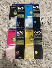 Lot Of 4 Genuine Epson 676 XL pro Ink Cartridges, Expired 2020 picture