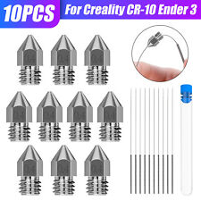 10Pcs 3D Printer MK8 Extruder Stainless Steel Nozzle for Creality CR-10 Ender 3 picture