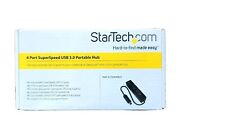 StarTech.com ST4300PBU3 4 Port USB 3.0 Hub - Built-in Cable - SuperSpeed - Black picture
