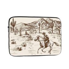 Wild West Desert Cowboy 17 inch Portable Laptop Sleeve Compatible with MacBoo... picture