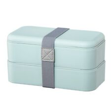 Box Bento , 2 Lunch Boxes Stackable, 16.9oz By Compartment Insert Blue Pastel picture
