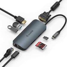 WAVLINK 8-in-1 USB C Hub Adapter 4K HDMI 2K VGA 87W PD Ethernet for MacBook Pro picture