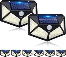 8 Pack Solar Lights 100 LEDs, IP65 Waterproof, Motion Sensor for Outdoor picture