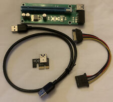 60cm PCI Express Cable PCI-E 1X to 16X 3.0 SATA 15 Pin to 4 Pin Adapter picture