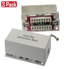 3x Cat5E Junction Box Ethernet LAN Network Cable Joiner 110 & Krone Punch Down picture