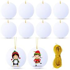 10 Pcs Christmas Sublimation Ceramic Ornament Blank 3 Inch Round picture