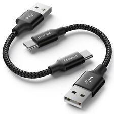 Baiwwa Short USB Type C Cable [2-Pack, 1ft], A to C Cord 1ft, Black  picture