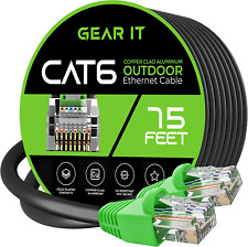 Cat6 Outdoor Ethernet Cable (75 Feet) CCA Copper Clad, Waterproof, Direct Burial picture