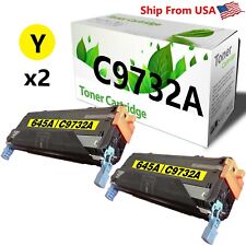2PK C9732 645 Yellow Toner Cartridge For Color Laser Jet 5500n 5500dn 5550 picture