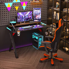 Gaming Desk Modern Ergonomic Computer Desk Gamer Workstation Table with RGB Led picture