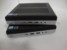 2x LOT * HP EliteDesk 800 G4 DM 65W CORE i5-8500 @ 3.00GHz/8GB W/ AC Adapters picture