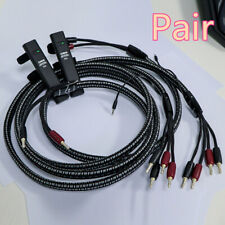 Pair HiFi K2 Bi-wire/Single-wire with 72V DBS Speaker Cables+Silver Banana Plugs picture