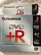 Fujifilm 3 Pack DVD+R 4.7 GB 120 Min Disc For Data Video Photos Music New Sealed picture