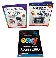 Computer Website Design, PC Repair, MS Access 2003 Book Lot of 3 Vintage  picture