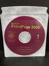 Microsoft FrontPage 2000 ONLY Disc 1 & 2 One and Two picture