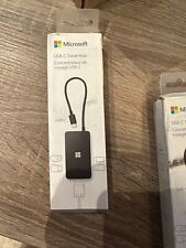 NEW DENTED BOX Microsoft USB-C Travel Hub SWV-00001 #1941 Black picture