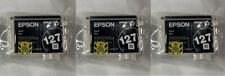SET 3 NEW Genuine Sealed Epson 127 Extra High Yield Black Inks SEALED BAGS picture