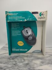 Black Logitech USB Wired 2x Optical Wheel Mouse Model M-BJ58 Sealed Box 2002 Vtg picture
