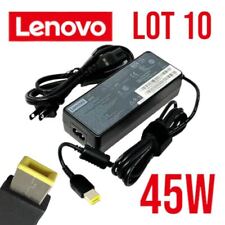 Lot of 10 Genuine LENOVO ThinkPad AC Adapter Power Charger 45W 20V Square Tip picture