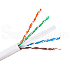 Cat6A UTP 1000ft Solid Copper Ethernet Cable 23AWG Network - WHITE BLACK BLUE picture