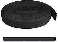 (25Ft, 1/2 Inch) PET Expandable Cable Management Sleeve Wire Loom Cord Cover for picture